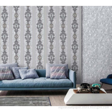 Pvc Damacus Wallpaper For Decoration Material Wall Covering